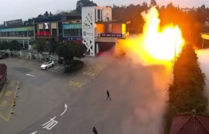 Эпичный взрыв сжиженного газа